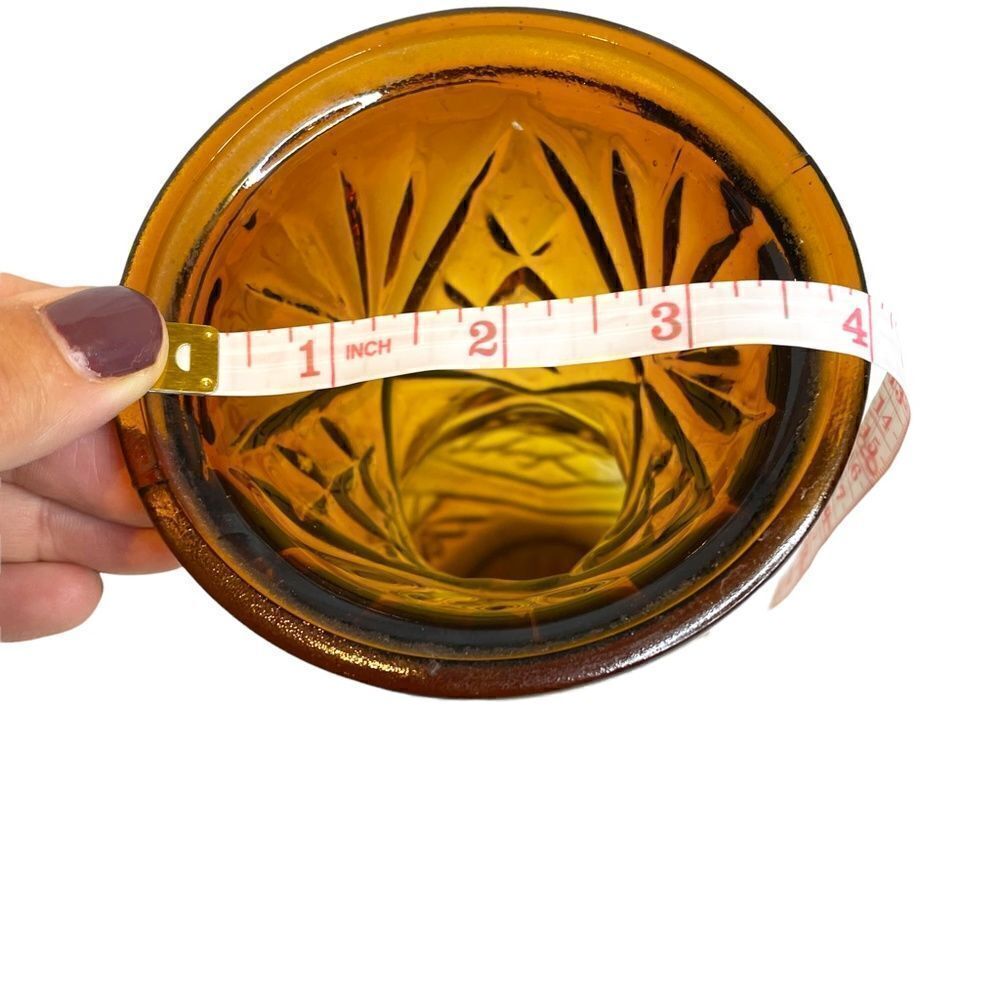 Vintage MCM Italian Rossini Empoli Amber glass vase - Picture 6 of 7